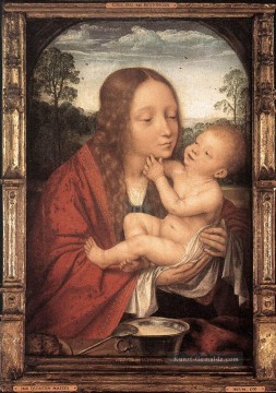  virgin - Jungfrau und Kind in einer Landschaft Quentin Massys